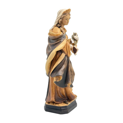 St. Christina Wooden Sculpture Painted and Gilded from Val Gardena