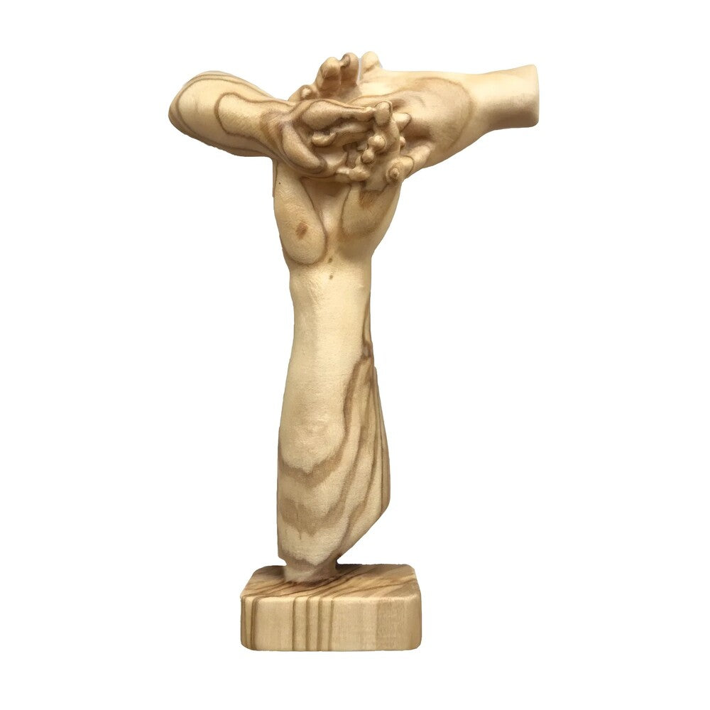 Symbol of Peace and Brotherhood: United Hands Sculpture in Maple Wood