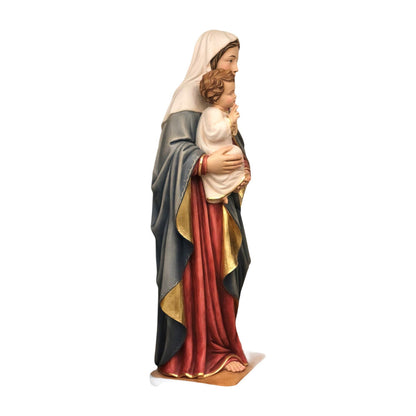 Statue Madonna with the Child Jesus in Artistic Fiber for Val Gardena