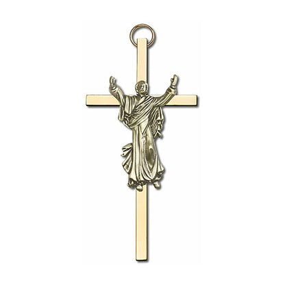 Risen Christ 4" Metal Wall Cross 4830