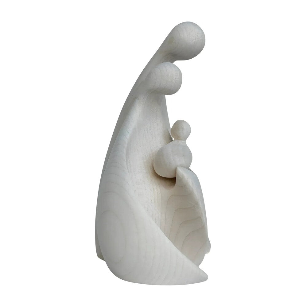 Abstract Holy Family Sculpture in Maple Wood Val Gardena