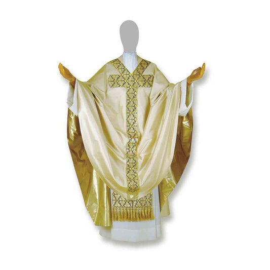 Pure Silk Vine Leaves Embroidered Chasuble - Available in 5 Colours