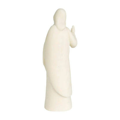 Modern Wooden Sacred Heart of Jesus Sculpture from Val Gardena