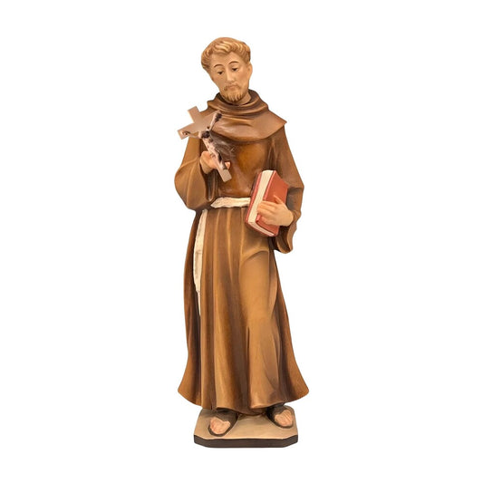 St Conrad Confalonieri Statue in Carved Wood from Val Gardena