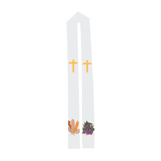 Fair Trade Communion Overlay Stole - White