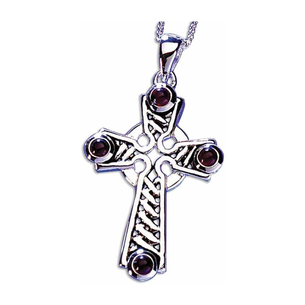Kell's Cross with Garnet Necklace