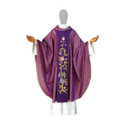 Pure Wool 'Seventh Century' Embroidered Chasuble - Available in 3 Liturgical Colours