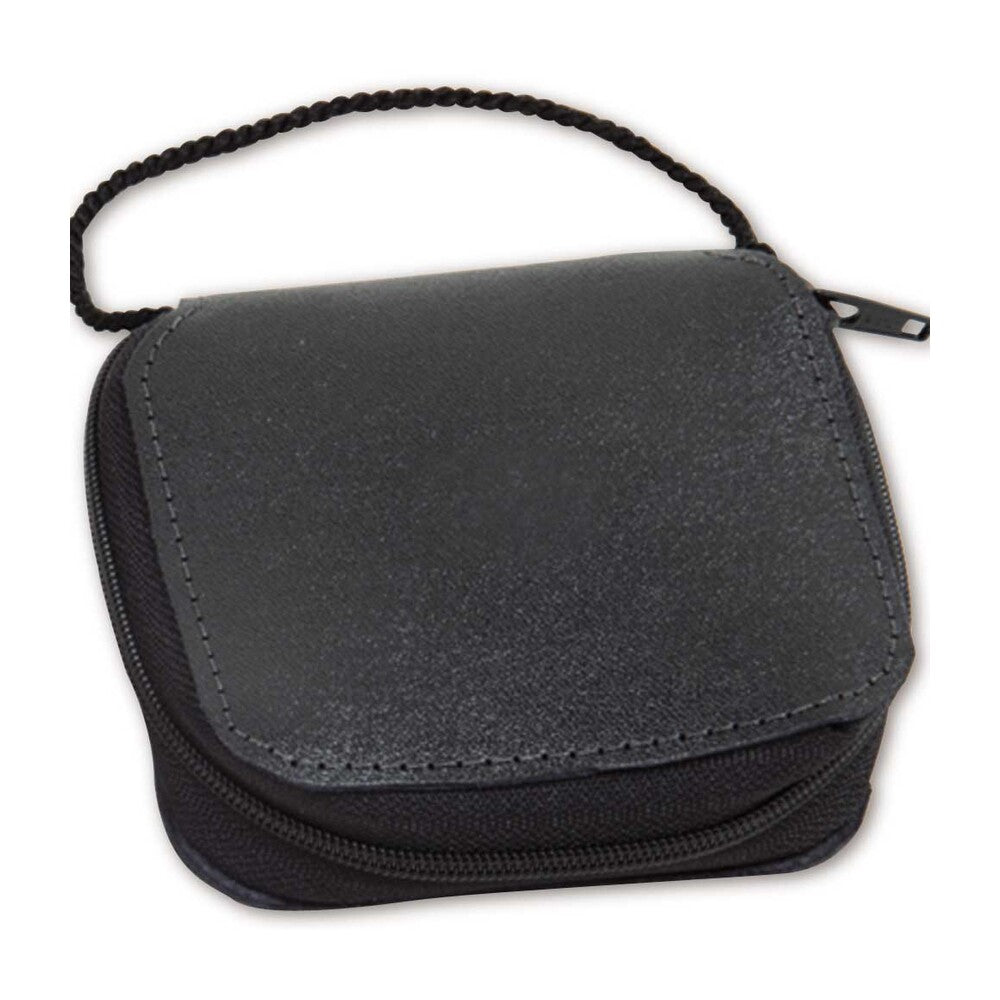 Leather Zipper Pyx Burse