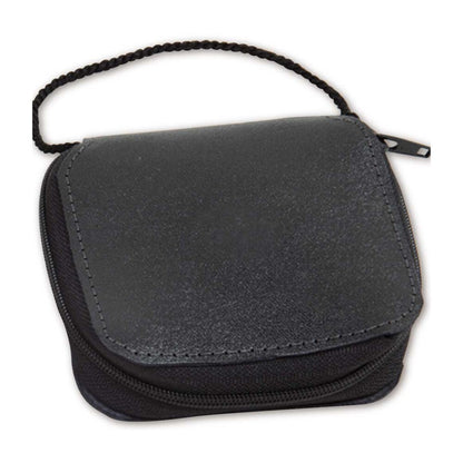 Leather Zipper Pyx Burse