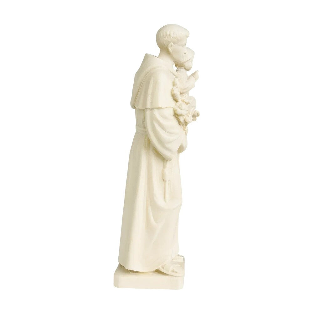 Wooden Statue of Saint Anthony of Padua with Child | Handcrafted Sculpture Val Gardena
