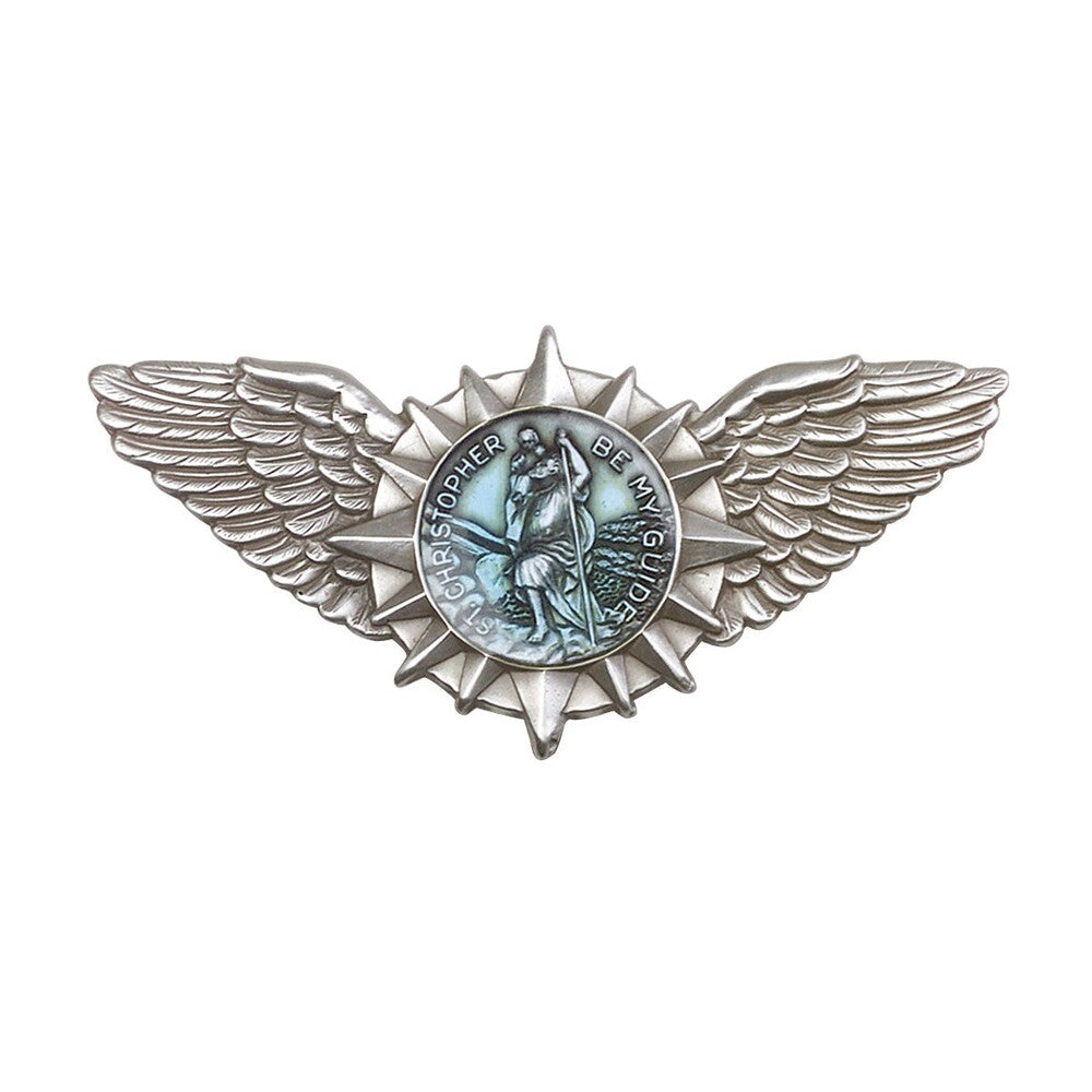 St. Christopher / Wings Visor Clip