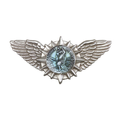 St. Christopher / Wings Visor Clip