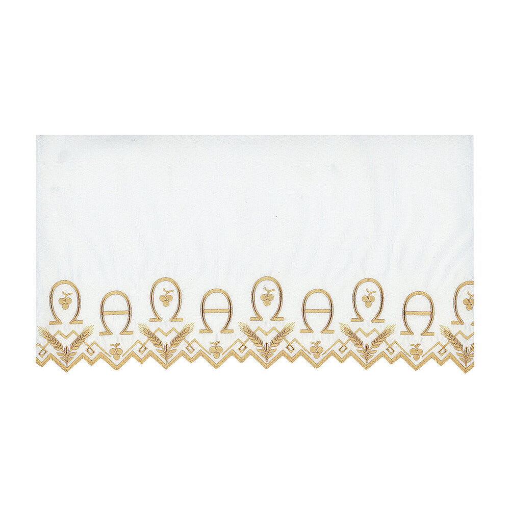 Gold or White Silk Embroidered Altar Cloth - Design BV190GO