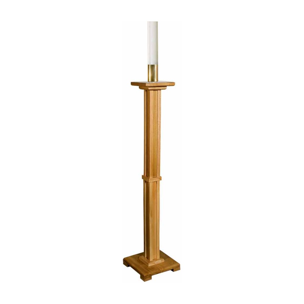 43" Pecan Paschal Candlestick