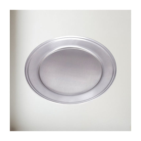 Large Antique Finish Pewter Plate