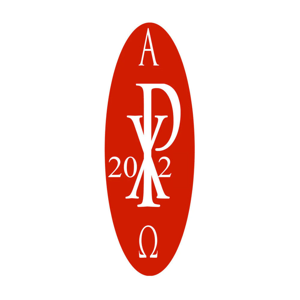 Red Chi-Rho Paschal Candle