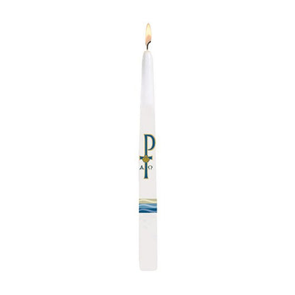 Baptism Chi Rho Candle - Taper