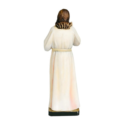 Sacred Heart of Jesus Sculpture in Val Gardena Wood, Hand-Painted