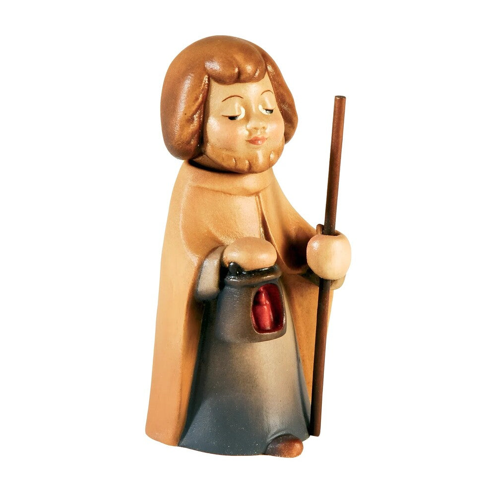 Saint Joseph Statue with Staff and Lantern | Val Gardena Maple Wood