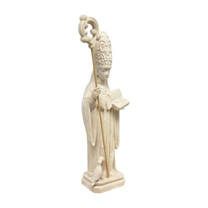 Saint Benedict of Norcia: Hand-Carved Wooden Statue from Val Gardena