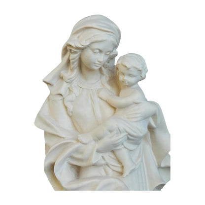 Our Lady of the Heart with Child statue in carved wood from Val Gardena