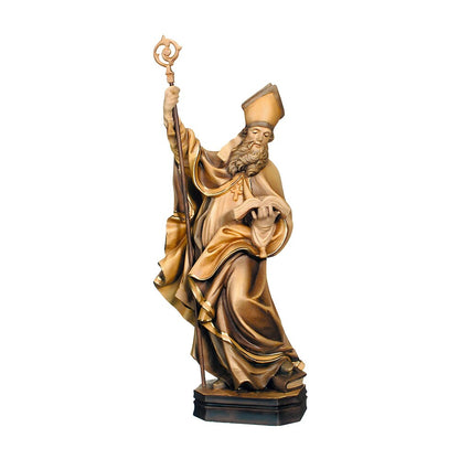 Artistic Statue St. Emanuel in Painted Wood | Val Gardena Handicraft