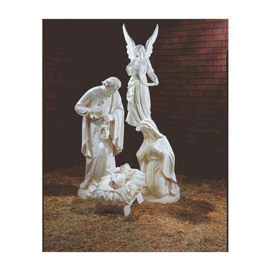 12 Piece White Resin Nativity