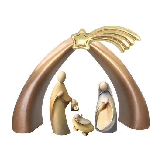 Holy Family with Crib - Maple Wood
