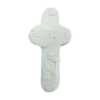 Decorative Noah's Ark Cross Carved in Maple Wood