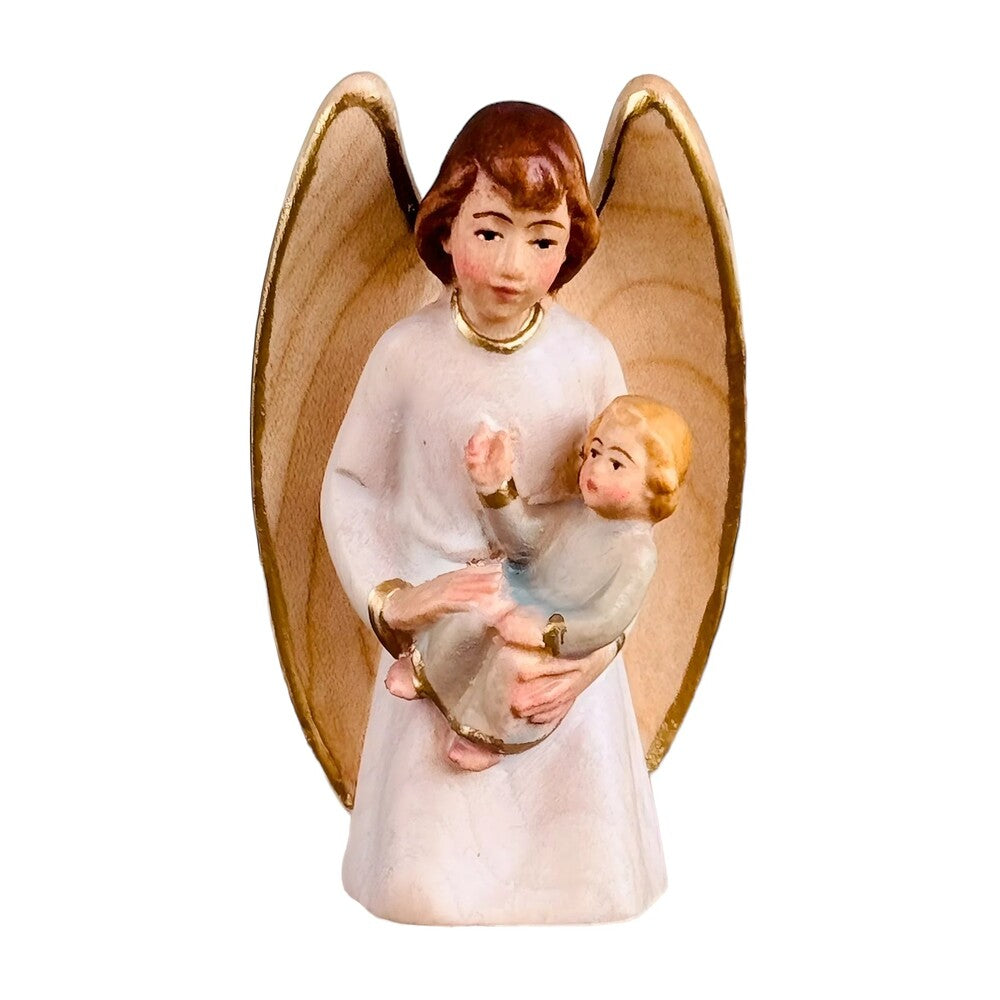 Guardian Angel with Child Hand-carved in Maple Wood