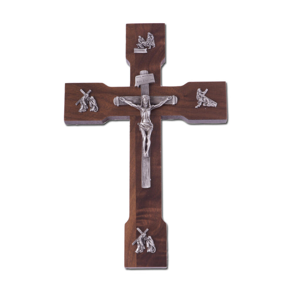 10" Walnut Passion of the Christ Crucifix