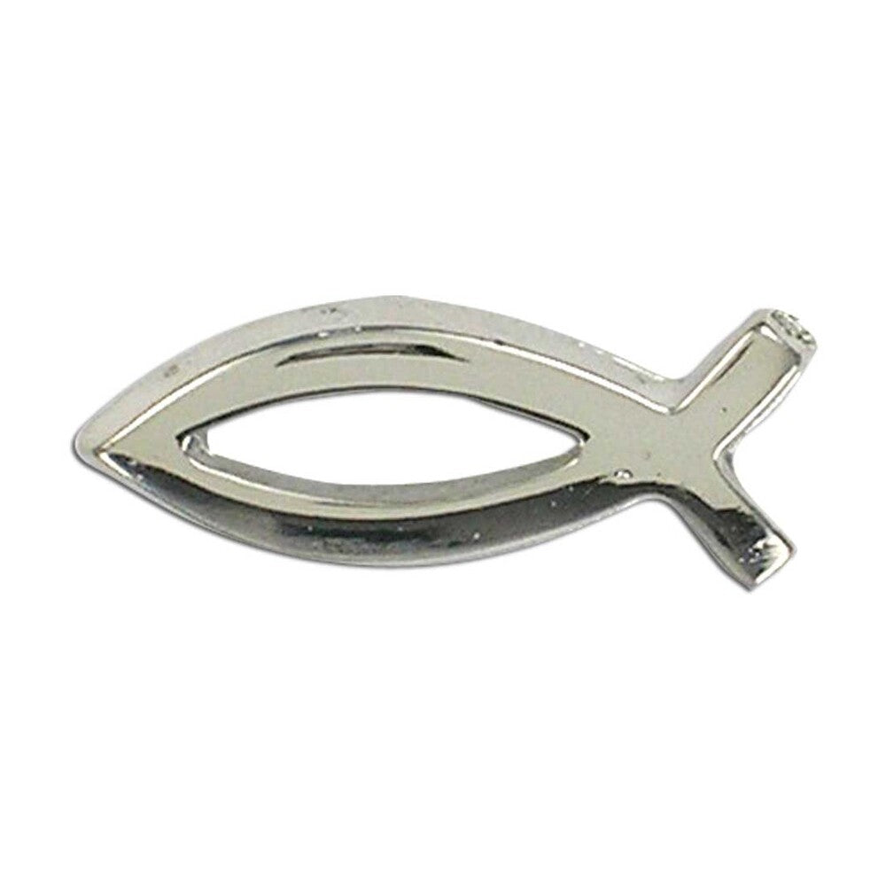 Silver Plated Fish Outline Lapel Pin