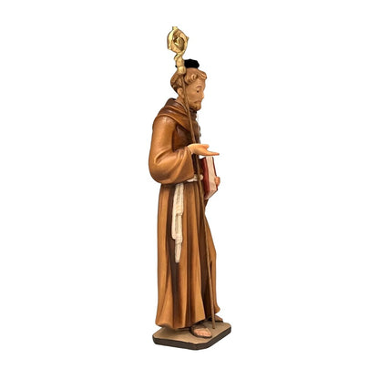 Sculpture of Saint Bernard of Tiron in Val Gardena Wood