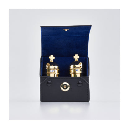 Brass Oil Stock with Tray & Base