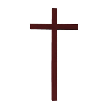 Straight Essential Hand-Carved Wood Cross Val Gardena