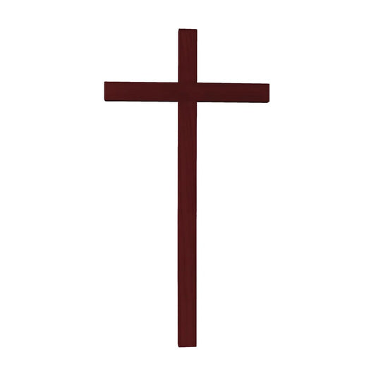 Straight Essential Hand-Carved Wood Cross Val Gardena