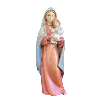 Modern Madonna and Child Sculpture in Maple and Lime wood Val Gardena