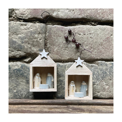 Tiny Nativity Set In Stable
