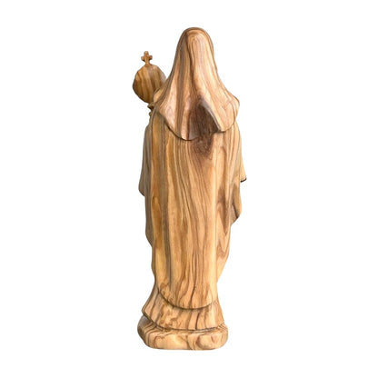 Statue of Saint Clare of Assisi with Monstrance in Wood Carved in Val Gardena