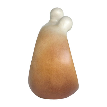 Modern Stylized Nativity Scene in Maple Wood – Family Embrace Sculpture