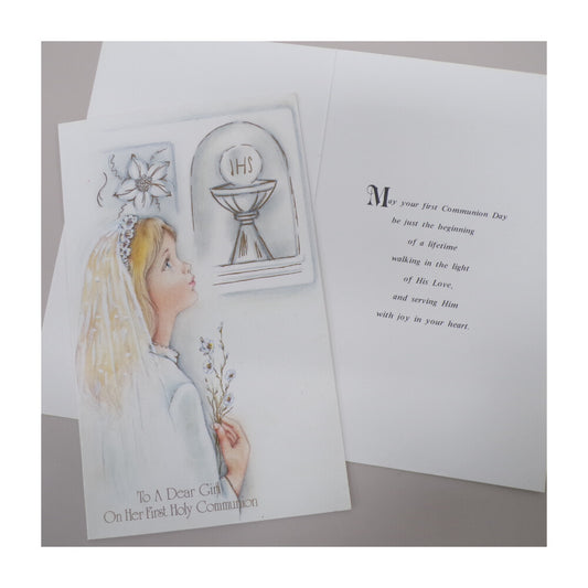 Holy Communion Card for Girl