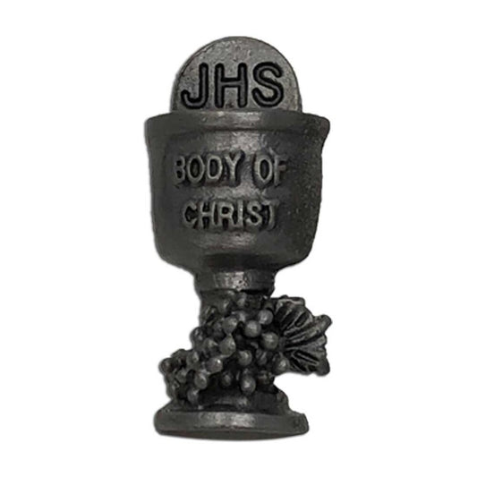 Body of Christ Silver Chalice Lapel Pin