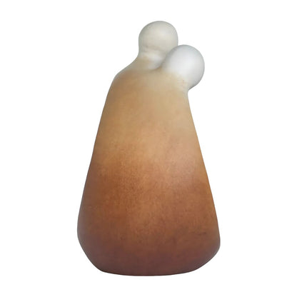 Modern Stylized Nativity Scene in Maple Wood – Family Embrace Sculpture