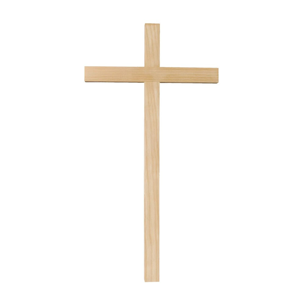 Straight Essential Hand-Carved Wood Cross Val Gardena