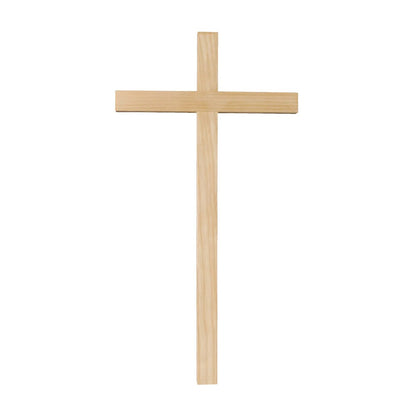Straight Essential Hand-Carved Wood Cross Val Gardena