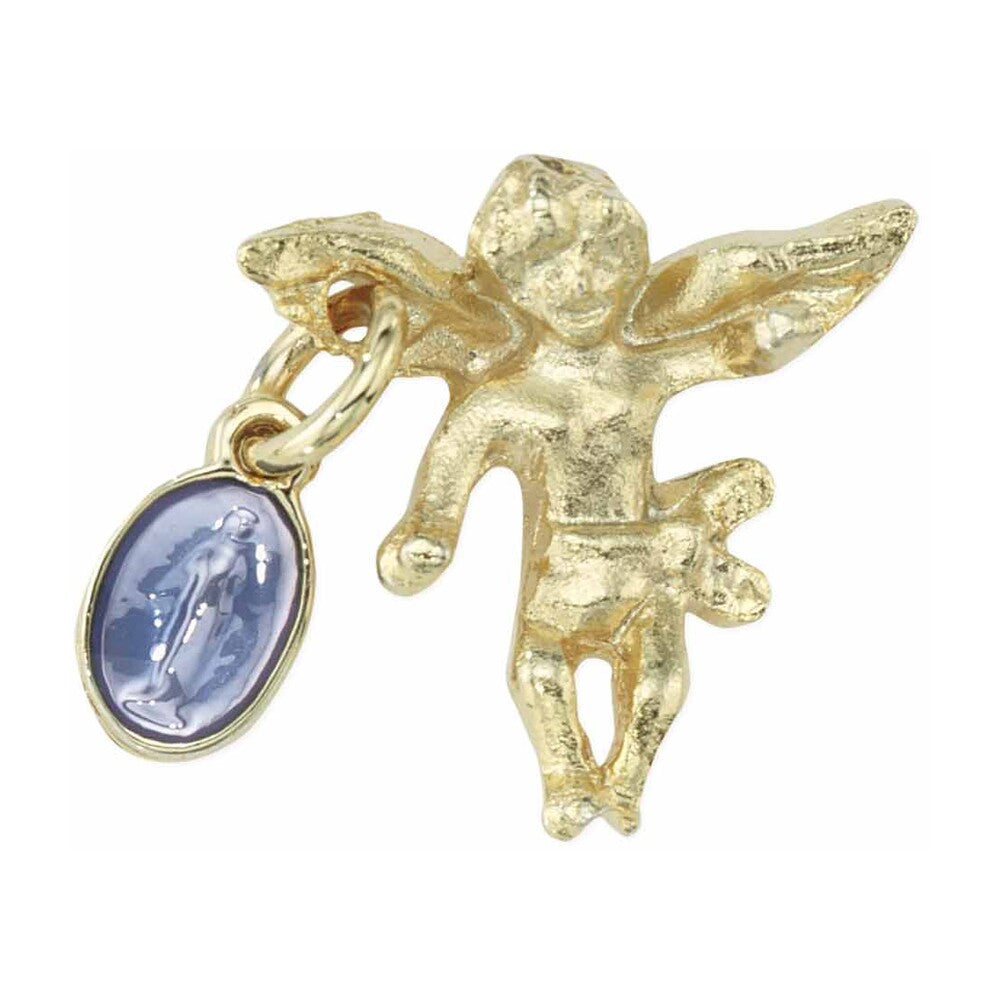 Gold Angel with Miraculous Pendant Lapel Pin