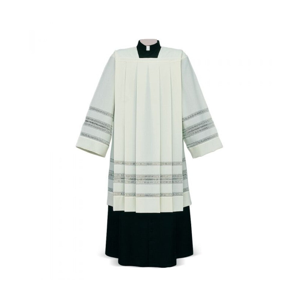 Papale Gigliuccio Ivory Cotta with Five Embroidered Bands