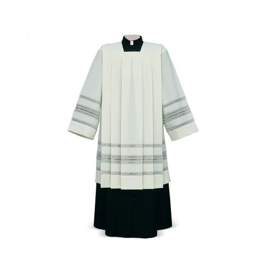 Papale Gigliuccio Ivory Cotta with Five Embroidered Bands