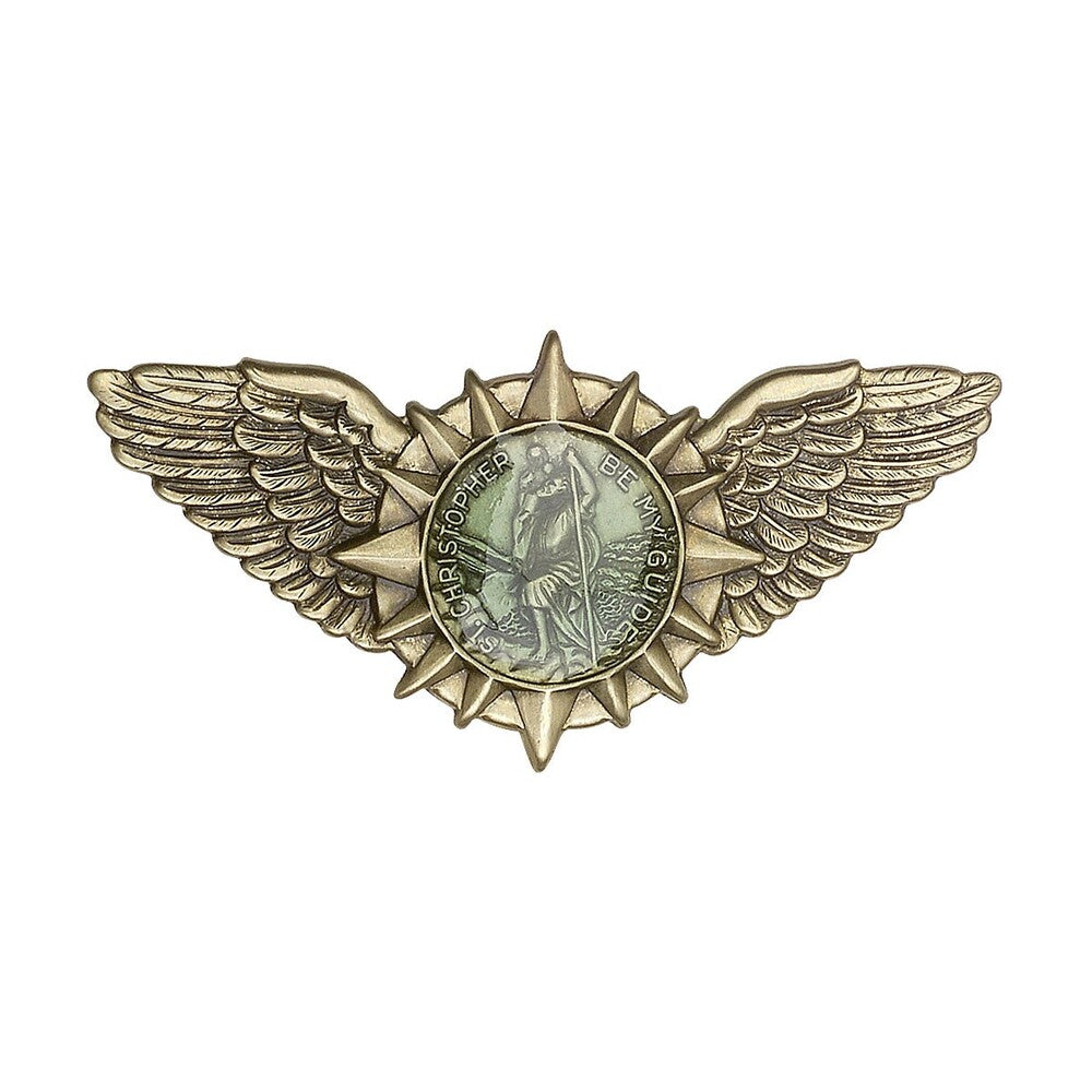St. Christopher / Wings Visor Clip