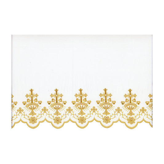 Gold or White Silk Embroidered Altar Cloth - Design BV8007